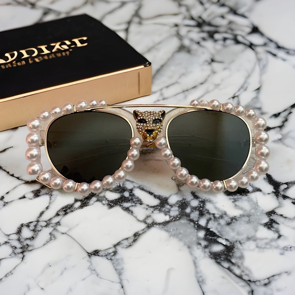 Unisex customize, pearl Lionhead sunglasses main image 4